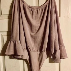 Off the Shoulder, Bell-Sleeve Bodysuit